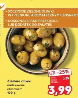 Kaufland Zielone oliwki nadziewane czosnkiem 100 g oferta