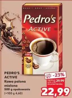 Kaufland PEDRO'S ACTIVE Kawa palona mielona 500 g opakowanie (=100 g 4,60) oferta