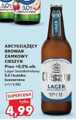 Kaufland Piwo 0,5% alk. Lager bezalkoholowy 0,5 l butelka bezzwrotna oferta