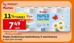 Auchan Papier toaletowy rumiankowy, 3-warstwowy oferta