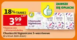 Auchan Chusteczki higieniczne 3 warstwowe oferta