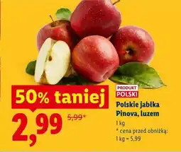 Lidl Polskie jabłka Pinova, luzem oferta