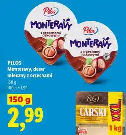 Lidl Pilos Monteravy, deser mleczny z orzechami oferta
