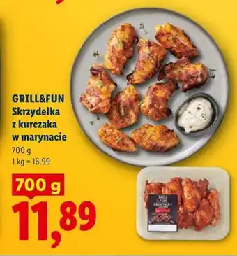Lidl GRILL&FUN Skrzydełka z kurczaka w marynacie oferta