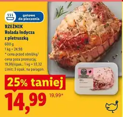 Lidl RZEŹNIK Rolada indycza z pietruszką oferta