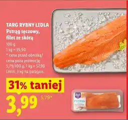 Lidl TARG RYBNY LIDLA Pstrąg tęczowy, filet ze skórą oferta