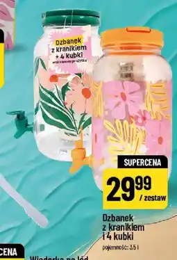 Polomarket Zestaw dzbanek z kranikiem + 4 kubki oferta