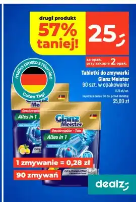 Dealz Tabletki do zmywarki Glanz Meister Alles in 1 oferta