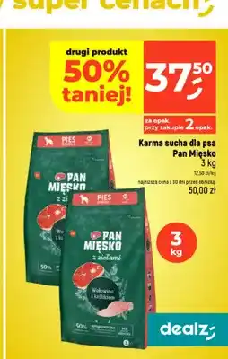 Dealz Karma sucha dla psa Pan Mięsko z ziołami Wołowina z dzikiem oferta