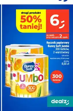 Dealz Ręcznik papierowy Bunny Soft Jumbo 2-warstwowy oferta