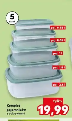 Kaufland Komplet pojemników z pokrywkami 5-pak oferta