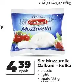 Odido Ser Mozzarella Galbani kulka light oferta