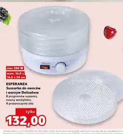 Kaufland Suszarka do owoców i warzyw Esperanza Delicatese oferta
