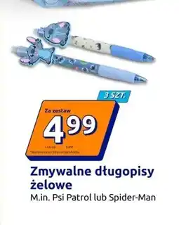 Action Zmywalne długopisy żelowe Spider-Man 3-pak oferta