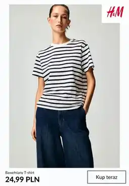 H&M T-shirt bawełniany H&M oferta
