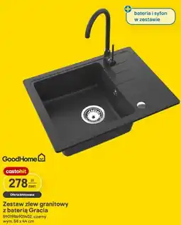 Castorama Zestaw zlew granitowy z baterią Gracia GoodHome oferta