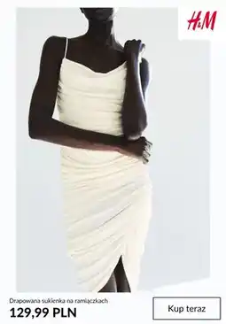 H&M Drapowana sukienka na ramiączkach H&M oferta