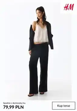 H&M Spodnie z domieszką lnu H&M oferta