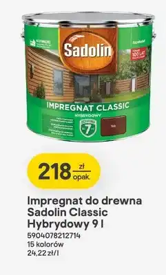 Castorama Impregnat do drewna Sadolin Classic Hybrydowy oferta