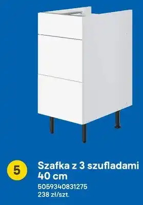 Castorama Szafka z 3 szufladami Pragma 40 cm oferta