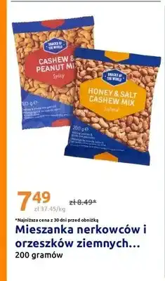 Action Mieszanka nerkowców i orzeszków ziemnych Spicy Snacks Of The World oferta