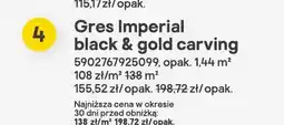 Castorama Gres Imperial black & gold carving oferta