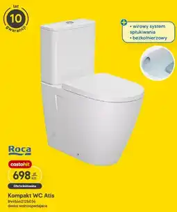 Castorama Kompakt WC Roca Atis deska wolnoopadająca oferta