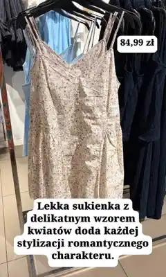 H&M Sukienka z delikatnym wzorem kwiatów oferta