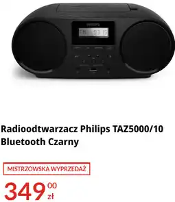 RTV EURO AGD Radioodtwarzacz Philips TAZ5000/10 Bluetooth Czarny oferta