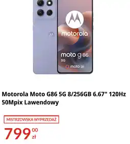 RTV EURO AGD Motorola Moto G86 5G 8/256GB 6.67 120Hz 50Mpix Lawendowy oferta