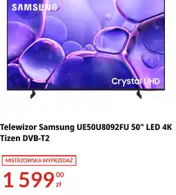 RTV EURO AGD Telewizor Samsung UE50U8092FU 50 LED 4K Tizen DVB-T2 oferta