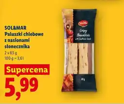 Lidl SOL&MAR Paluszki chlebowe z nasionami słonecznika oferta