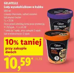 Lidl GELATELLI Lody wysokobiałkowe w kubku oferta