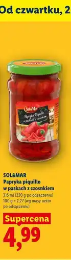 Lidl SOL&MAR Papryka piquillo w paskach z czosnkiem oferta