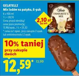 Lidl GELATELLI Mix lodów na patyku, 6-pak oferta
