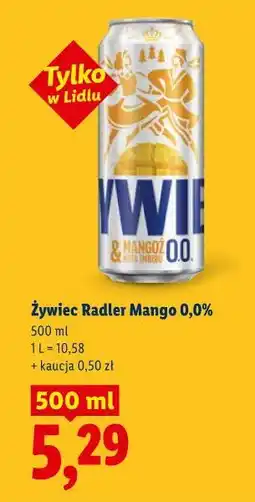Lidl Żywiec Radler Mango 0,0% oferta