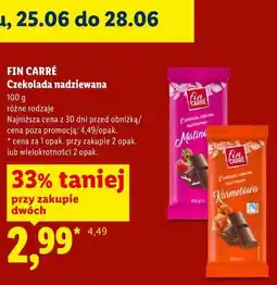Lidl FIN CARRÉ Czekolada nadziewana oferta