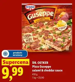 Lidl DR. OETKER Pizza Guseppe salami & cheddar sauce oferta