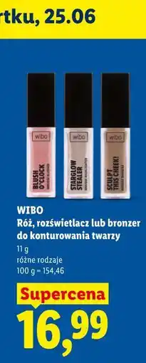 Lidl WIBO Róż, rozświetlacz lub bronzer do konturowania twarzy oferta