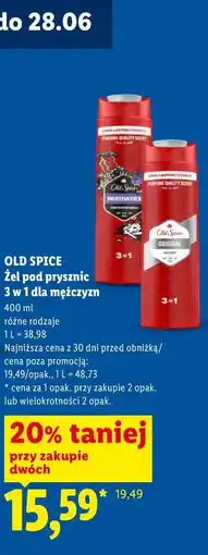 Lidl Old Spice Żel pod prysznic 3 w 1 dla mężczyzn oferta