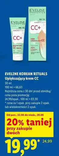 Lidl EVELINE KOREAN RITUALS Upiększający krem CC oferta