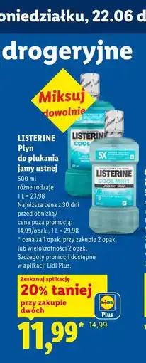 Lidl Listerine Płyn do płukania jamy ustnej oferta