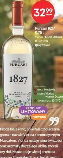 Żabka Purcari 1827 Viorica Muscat Ottonel oferta