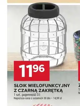 Stokrotka Słoik wielofunkcyjny z czarną zakrętką oferta