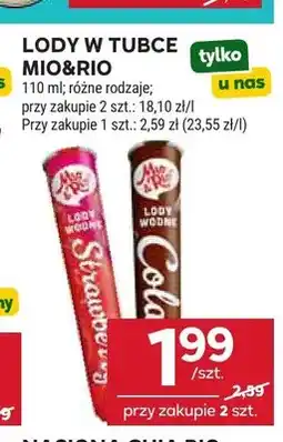Stokrotka Lody w tubce truskawkowe Mio&Rio oferta