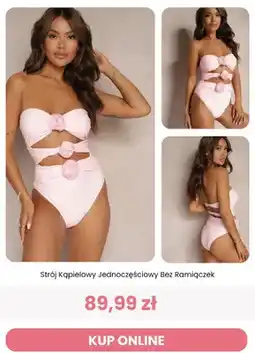 Renee Strój kąpielowy jednoczęściowy bez ramiączek Renee oferta