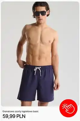 Szorty kąpielowe basic Cropp granatowe