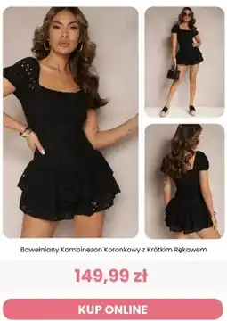 Renee Kombinezon damski bawełniany koronkowy z krótkim rękawem Renee oferta