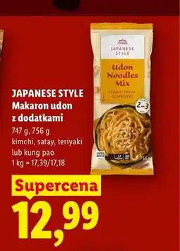 Lidl Makaron udon z dodatkami Japanese Style Satay oferta