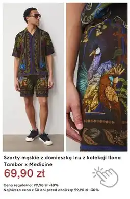 Medicine Szorty męskie z domieszką lnu z kolekcji Ilona Tambor x Medicine oferta